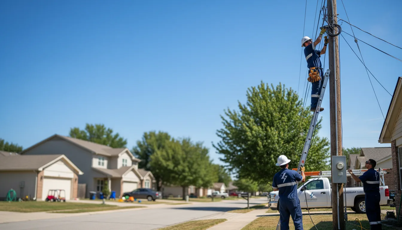 Residential electrician providing installation services in Lecompton, KS
